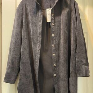 Zara Gray Button Down Shirt